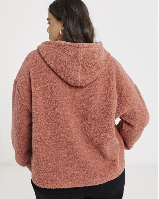 Simply Be Red Teddy Zip Through