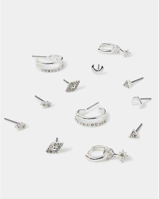 Accessorize Natural 6Pk Starry Night Earrings