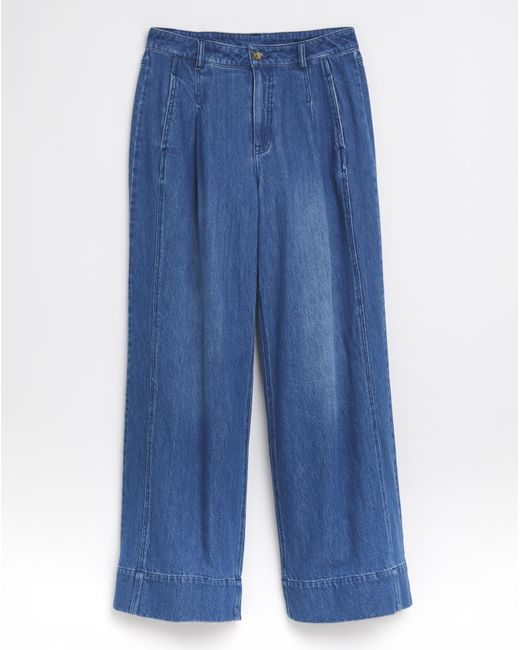 Simply Be Blue Authentic Drape Wide Leg Jeans