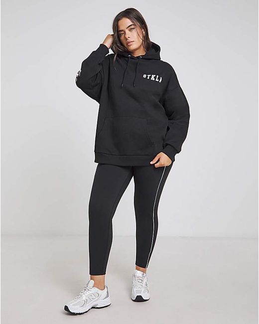 Simply Be Black Piping Legging