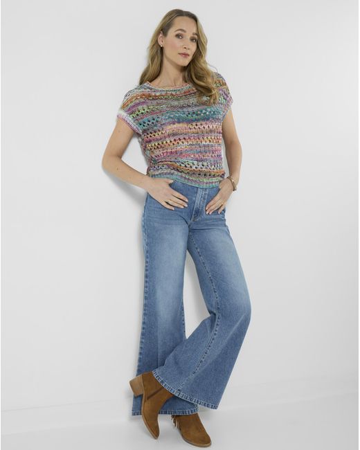 Joe Browns Blue Jb Clara Open Knit Sleeveless Jumper