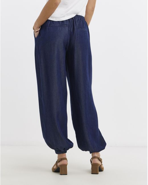 Simply Be Blue Lyocell Denim Balloon Jeans