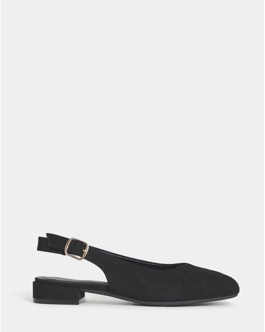 JD Williams White Flat Peep Toe Slingbacks Ex Wide