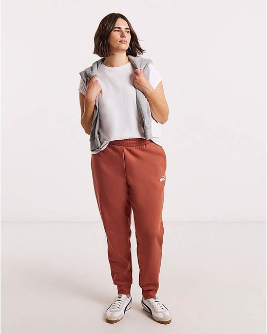 PUMA Red Essential Logo Joggers