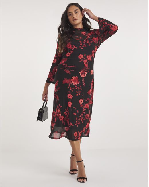 Joanna Hope Red Magisculpt Midi Dress