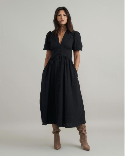 Nobody's Child Black Starlight Midi Dress