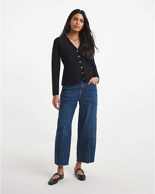 Simply Be Blue Cinched Waist Compact Cardigan
