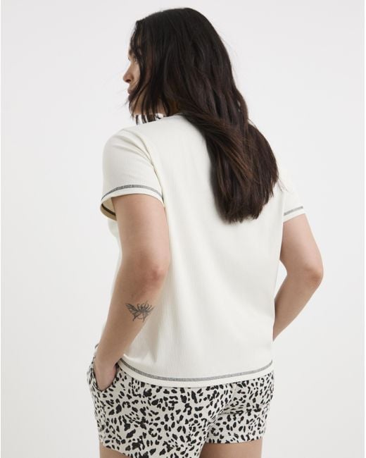 Pretty Secrets White Rib Short Set (2 Pack)