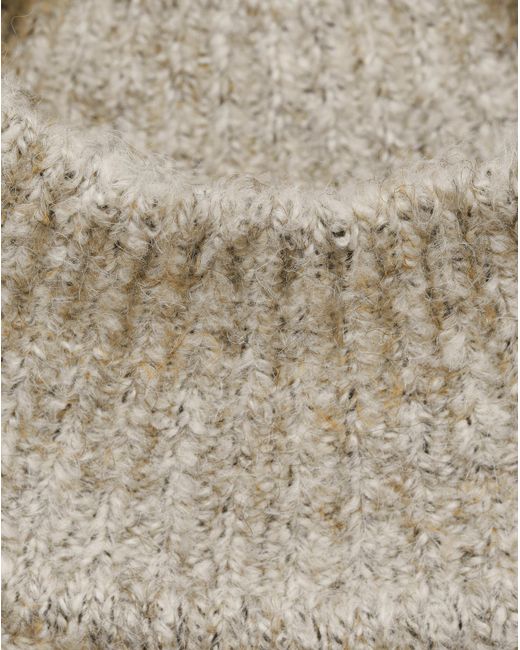 Mango White Creme High Neck Sweater