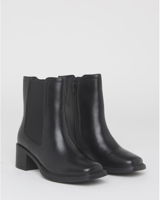 Simply Be Blue Block Heel Chelsea Boot Extra Wide