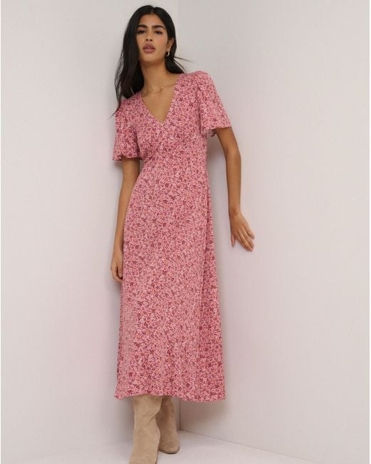 Nobody's Child Pink Nc Atlas Midi Dress