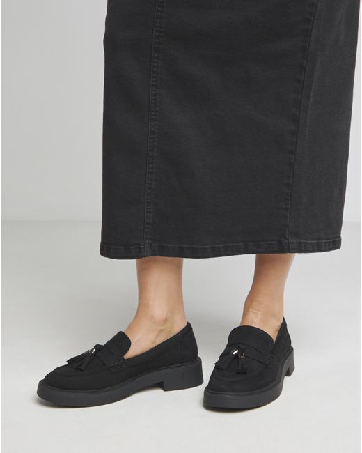 Simply Be Black Tassel Chunky Loafer Wide