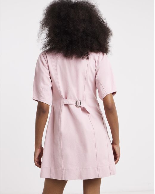 Simply Be Pink Cinched Mini Dress