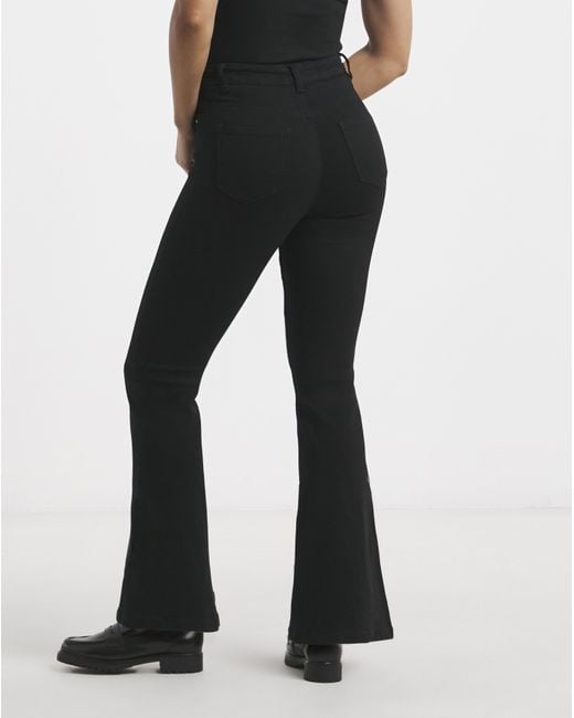 Simply Be Blue Flared Highwaist Super Stretch