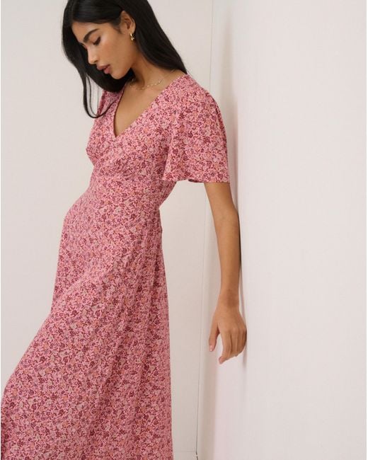 Nobody's Child Pink Nc Atlas Midi Dress