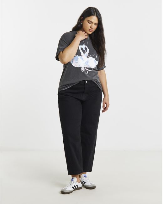 Simply Be Black Swan Graphic T-Shirt