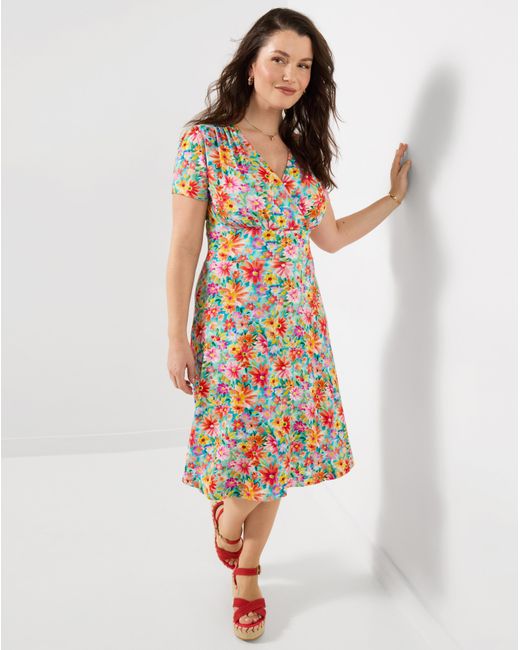 Joe Browns Multicolor Joyful Floral Jersey Dress