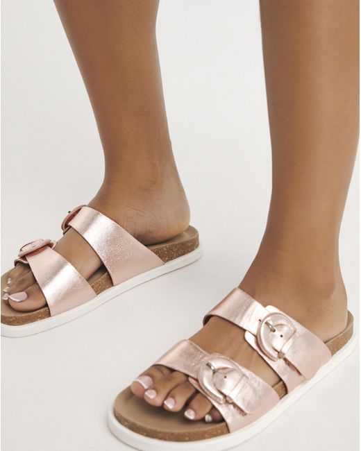 Simply Be Blue Alisha Footbed Sandal Wide