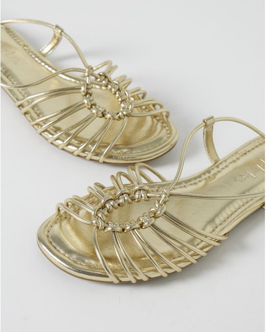 Simply Be Blue Tubular Woven Sandals Extra Wide