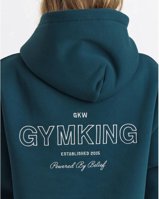 Gym King Blue Dynamic Oversized Hoodie