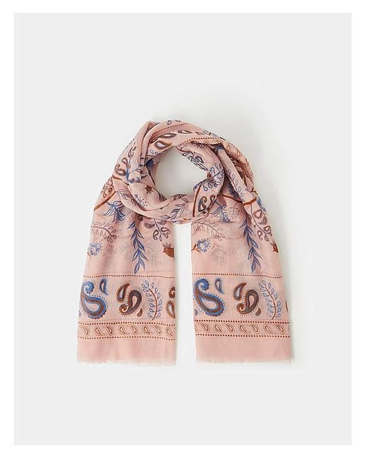 Accessorize Pink Paisley Print Scarf