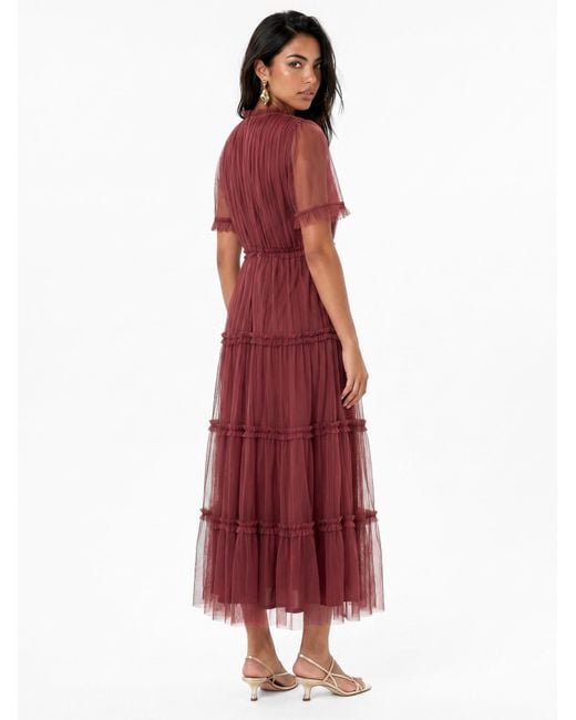 Anaya with love Red Anaya Frilled Midaxi Dress