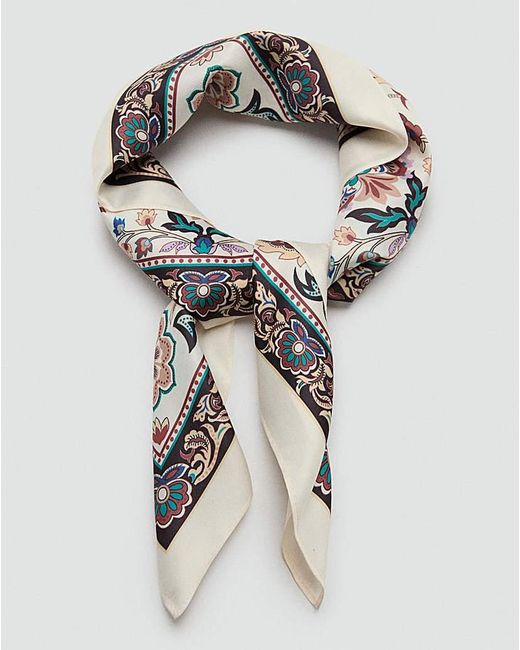 Mango Multicolor Floral Printed Scarf