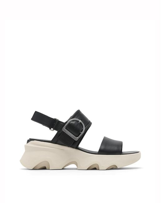 Sorel White Kinetic Impact Wedge Sandals