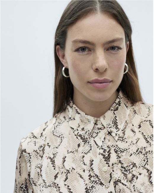 Mango Natural Ideale Snake Print Shirt
