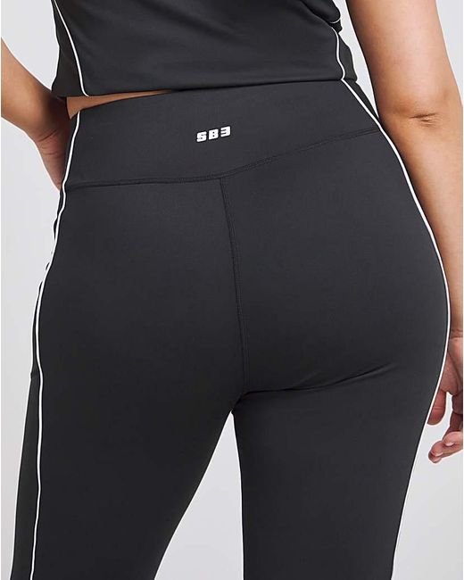 Simply Be Black Piping Legging