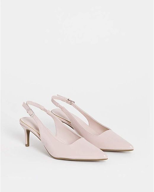 Simply Be Blue Pointy Toe Slingback Wide