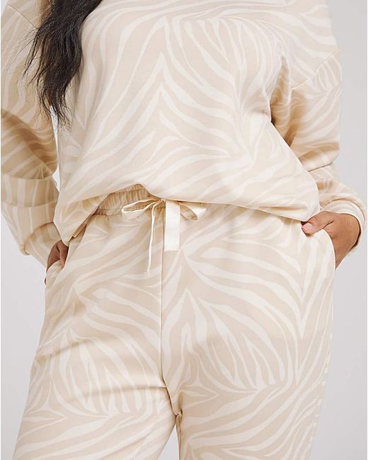 Figleaves Natural Supersoft Printed Lounge Set