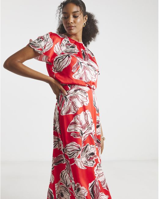 Joanna Hope Red Split Sleeve Dress