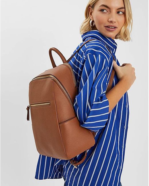 Accessorize Brown Smart Zip Around Backpack