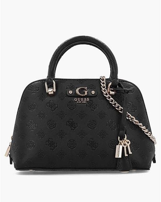 Guess Black Dita Dome Satchel Bag
