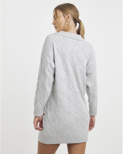 Native Youth Gray Floral Applique Dress