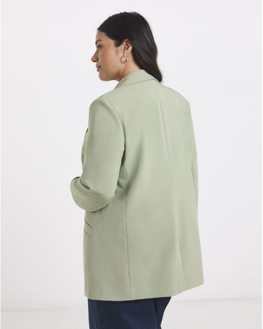 Simply Be Green Single Breasted Blazer