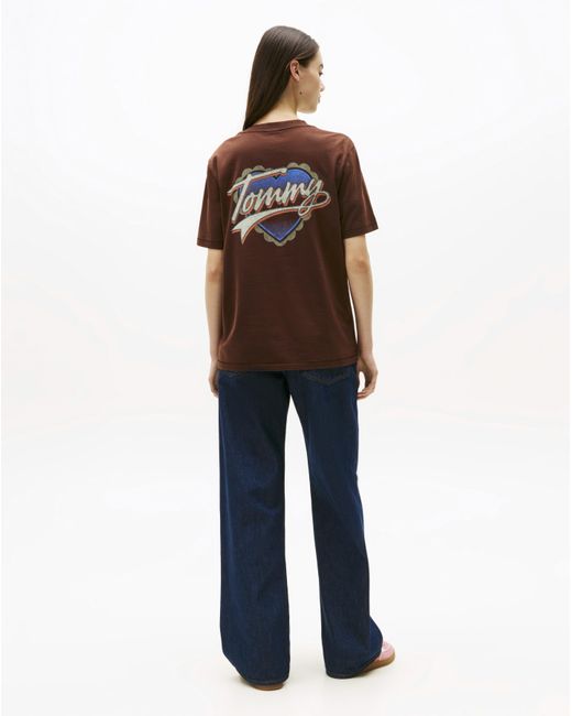 Tommy Hilfiger Brown Wash Heart T-Shirt