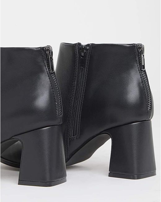 Simply Be Gray Outside Zip Ankle Boot Wide