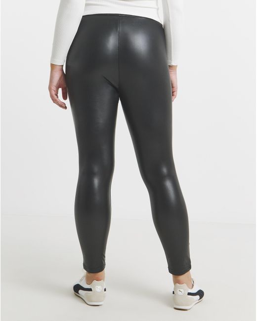 Simply Be White Pu Leggings