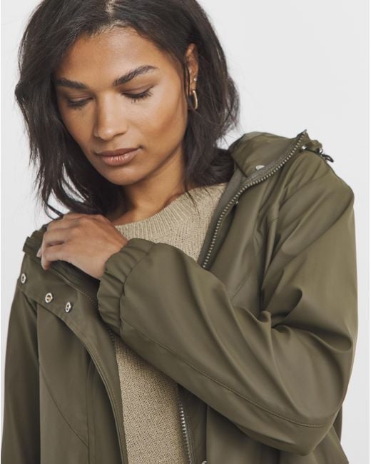 Simply Be Green Sbe Longline Rubberised Coat