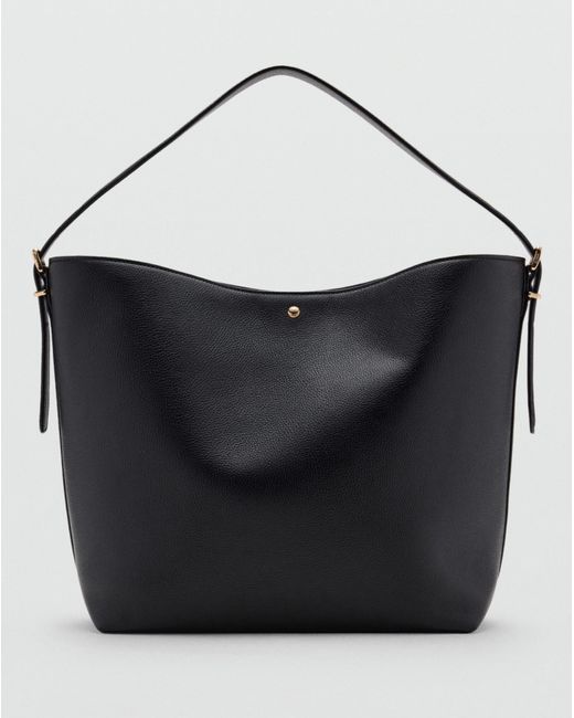 Mango Black Large Bucket Bag Buckle