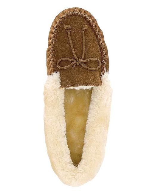 JD Williams Brown Suede Moccasin Slippers E Fit