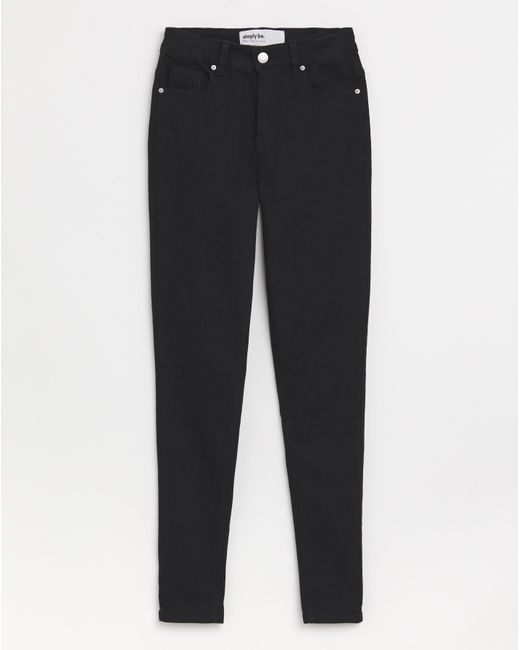 Simply Be Black Skinny Highwaist Super Stretch