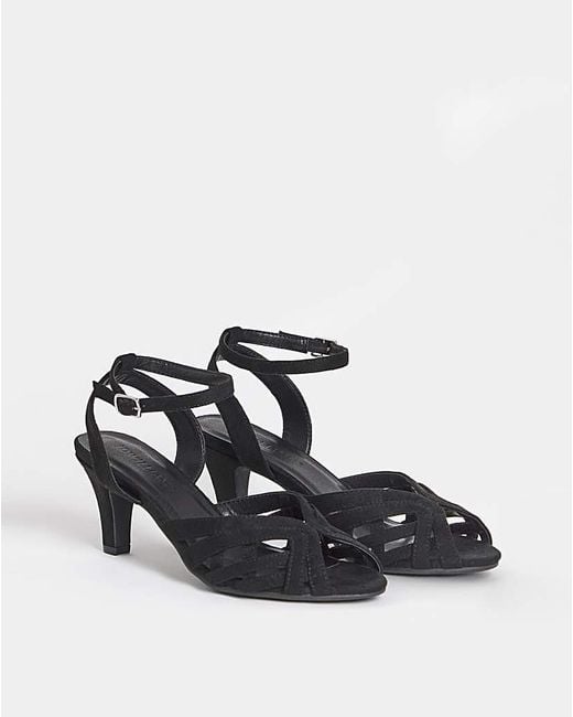 JD Williams Green Round Toe Caged Heels Extra Wide