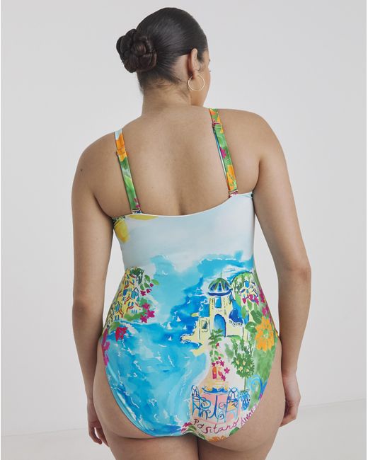Simply Be Blue Bandeau Swimsuit