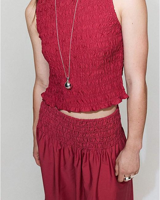 Mango Red Skirt Siros