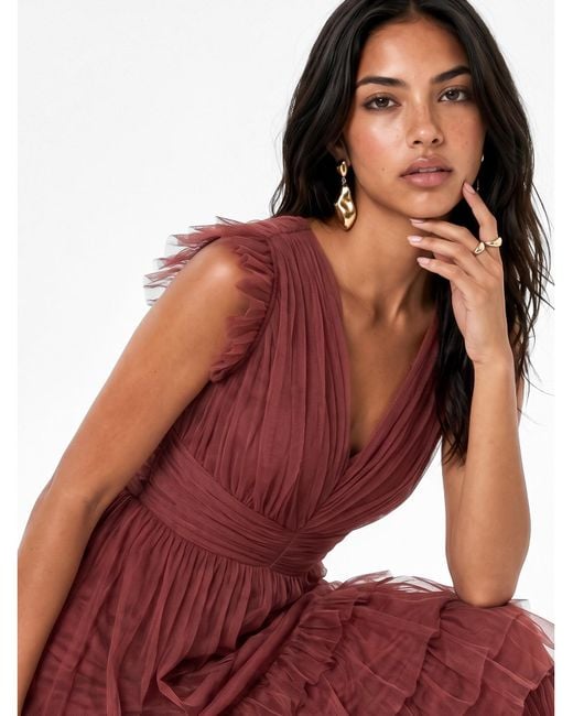 Anaya with love Red Anaya Plain Dress