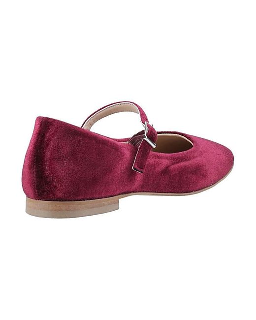 Hush Puppies Purple Pasha Velvet Ballerina