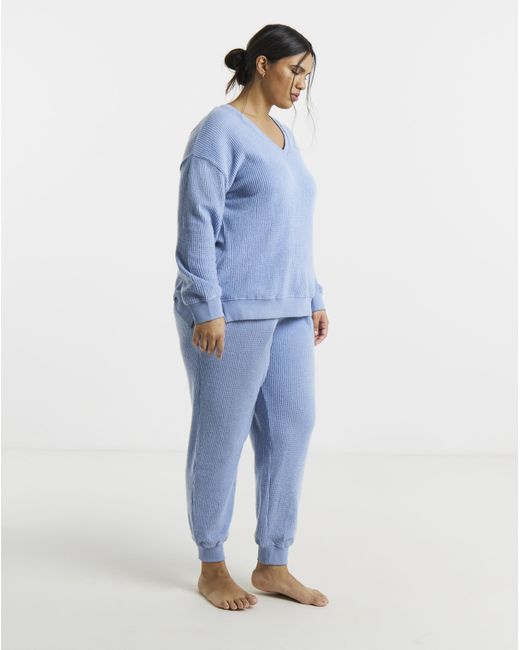 Pretty Secrets Blue Waffle Lounge Set
